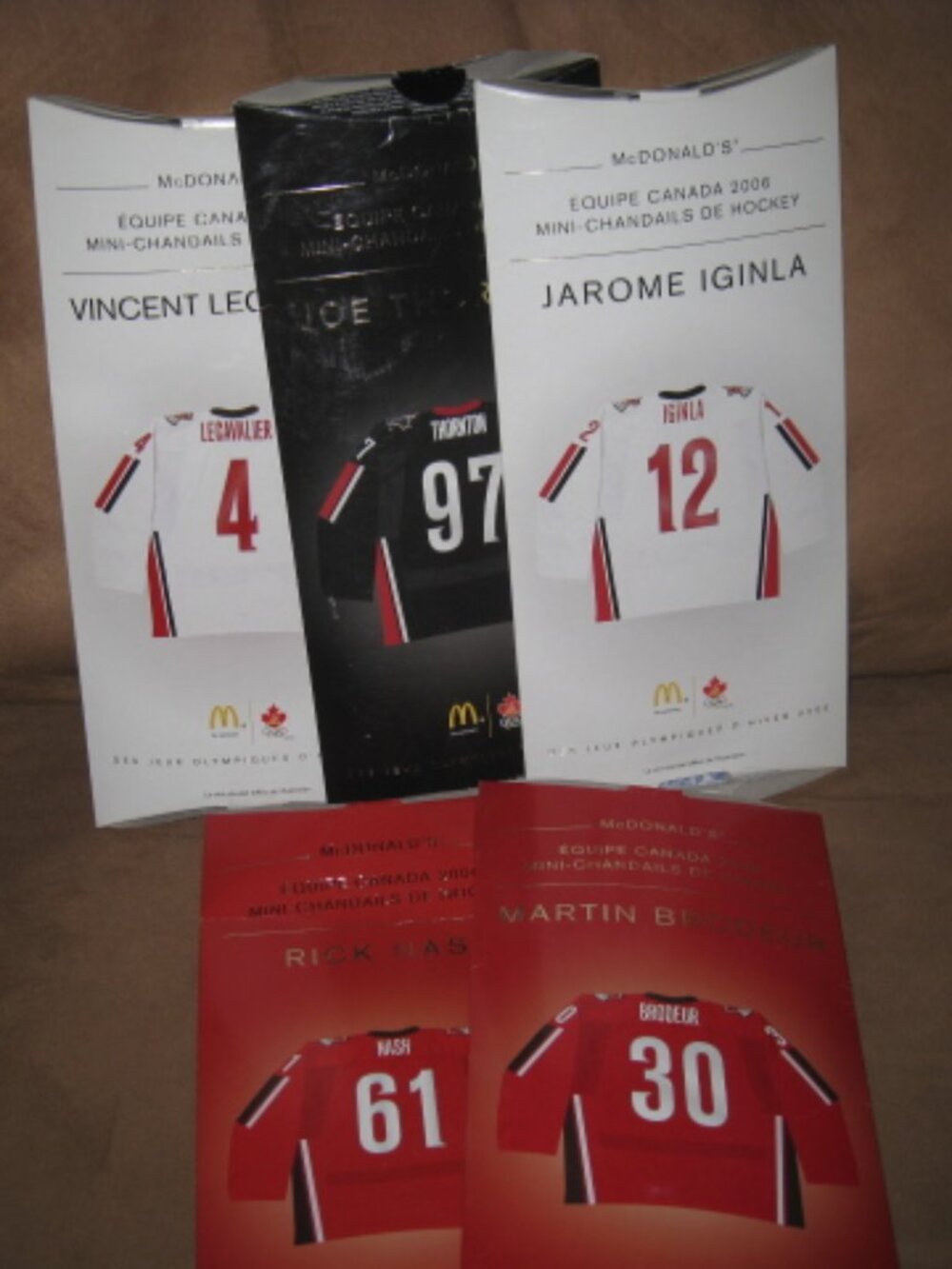 Lot of 5 McDonalds 2006 Team Canada Mini Jersey's